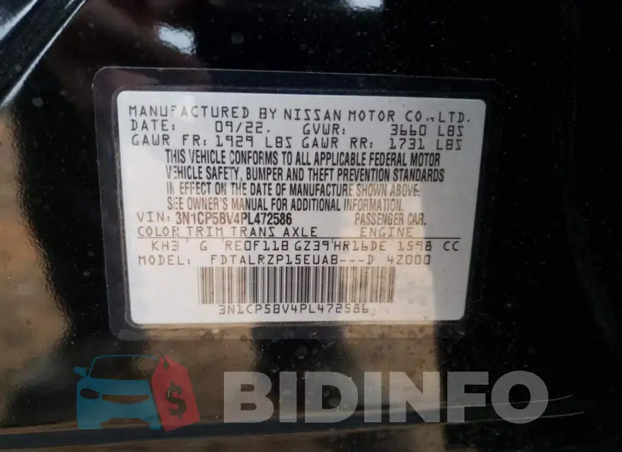 3N1CP5BV4PL472586 Photo# 12