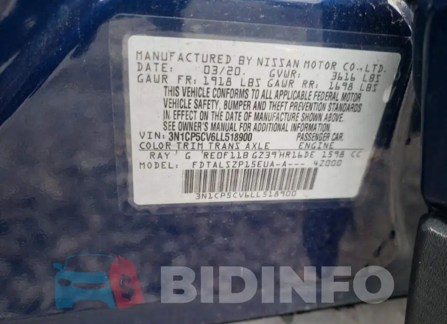 3N1CP5CV6LL518900 Photo# 13