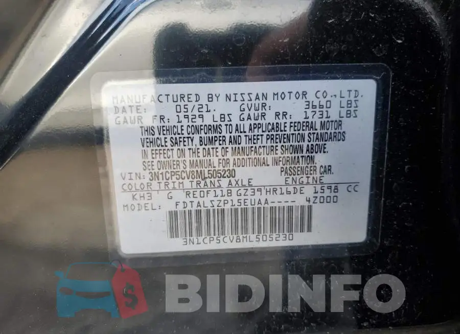 3N1CP5CV8ML505230 Photo# 13