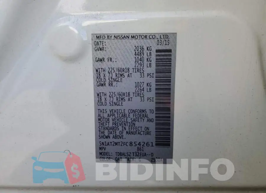 5N1AT2MT2FC854261 Photo# 14