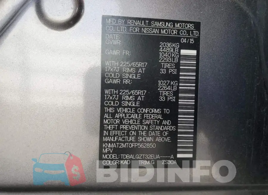 KNMAT2MT0FP562850 Photo# 12
