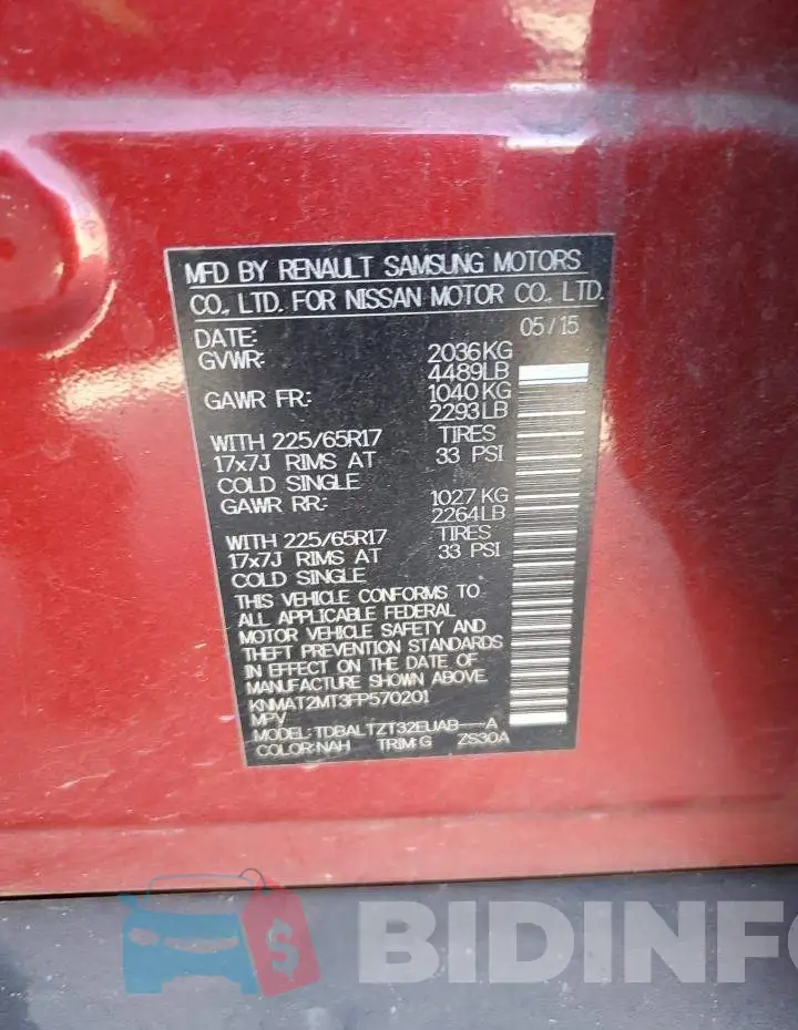 KNMAT2MT3FP570201 Photo# 14