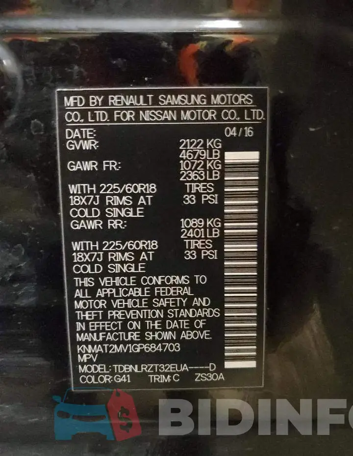 KNMAT2MV1GP684703 Photo# 12