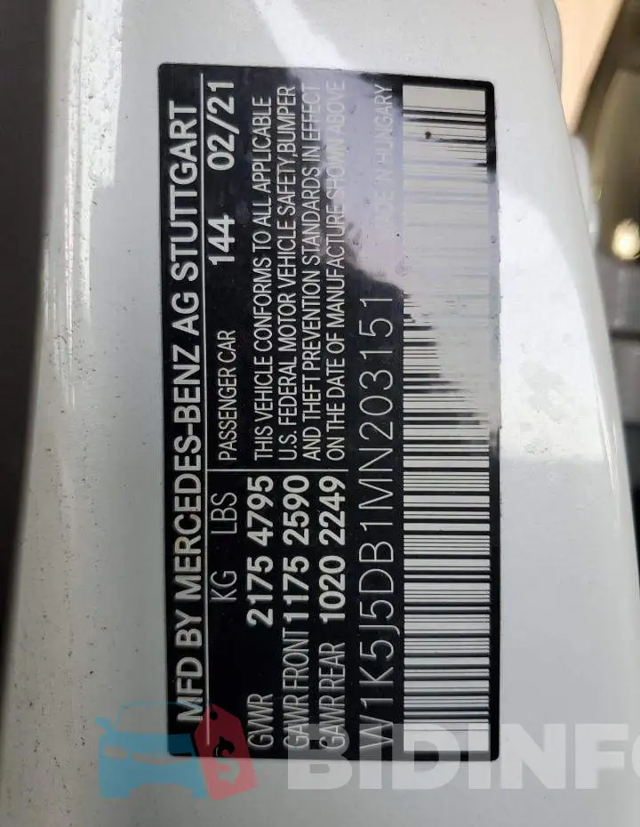 W1K5J5DB1MN203151 Photo# 12