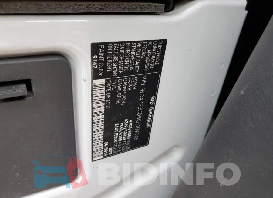 WD4PF0CD5KP109145 Photo# 13