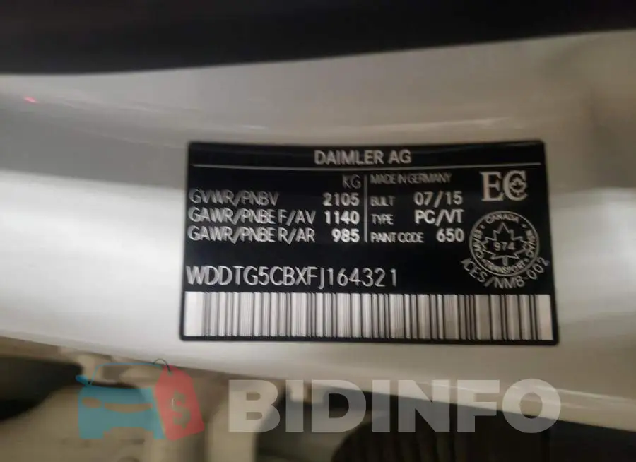 WDDTG5CBXFJ164321 Photo# 13