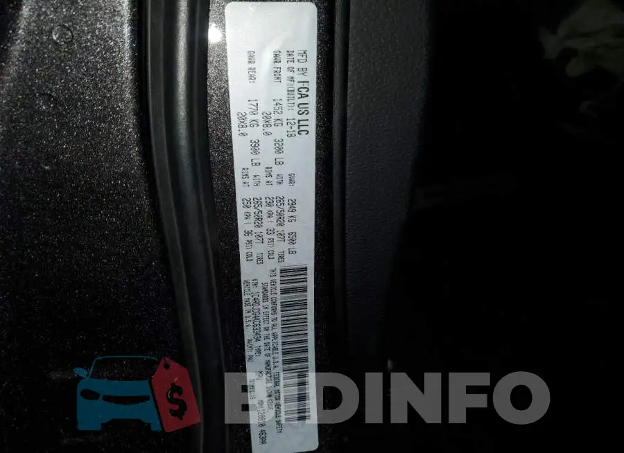 1C4RDJDG4KC633434 Photo# 13