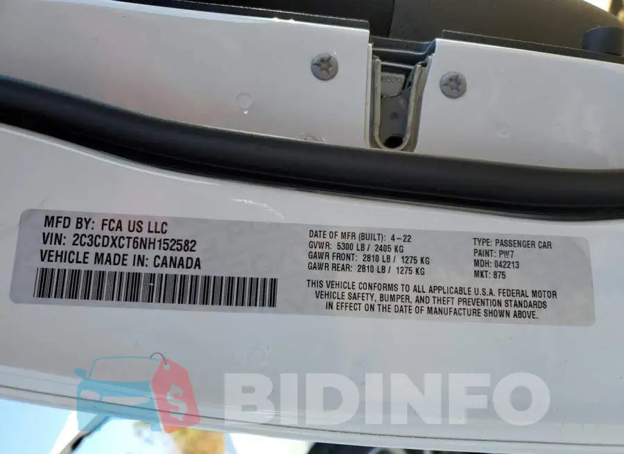 2C3CDXCT6NH152582 Photo# 13