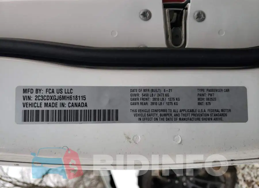 2C3CDXGJ6MH618115 Photo# 12