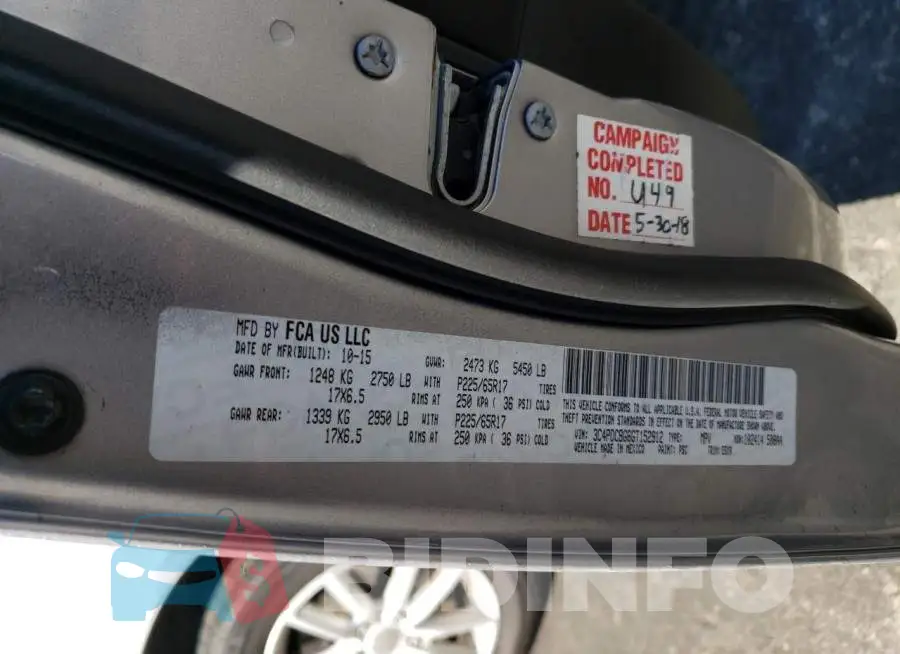 3C4PDCBG6GT152912 Photo# 13