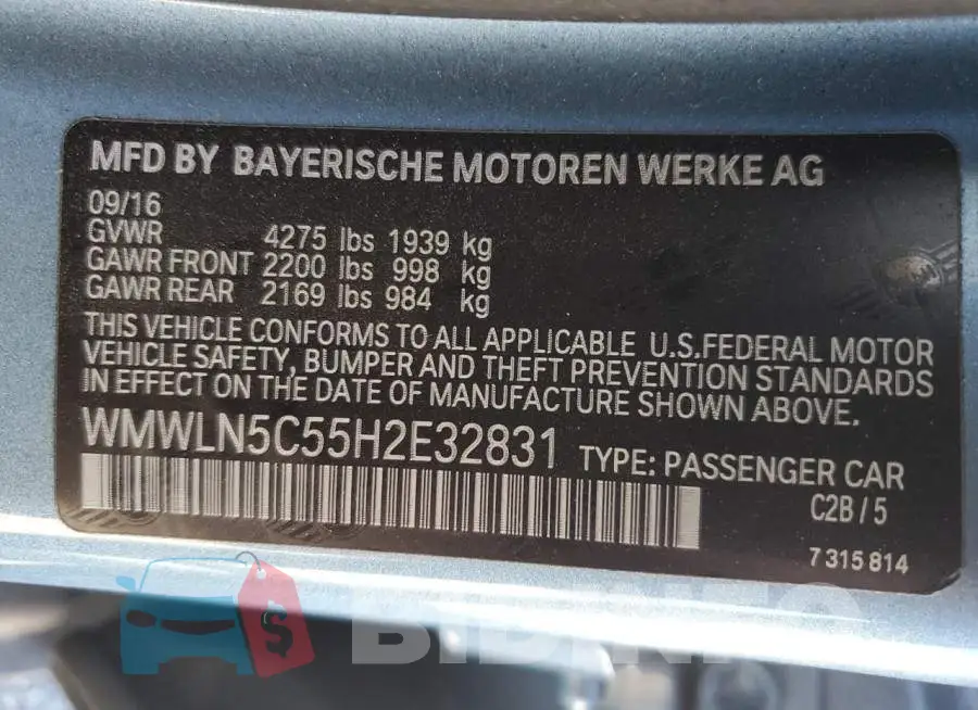 WMWLN5C55H2E32831 Photo# 12