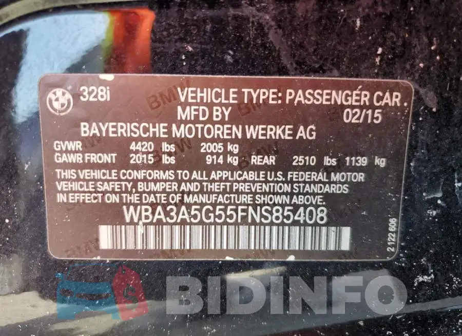 WBA3A5G55FNS85408 Photo# 12