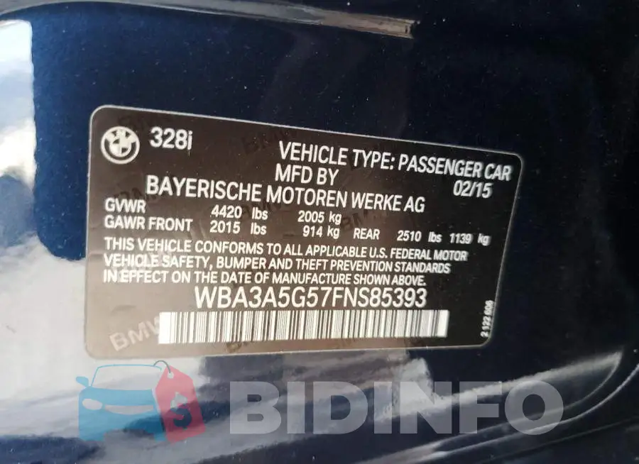 WBA3A5G57FNS85393 Photo# 12
