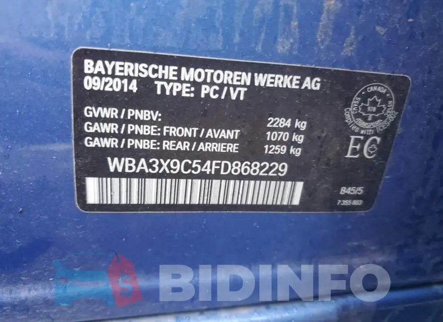 WBA3X9C54FD868229 Photo# 12