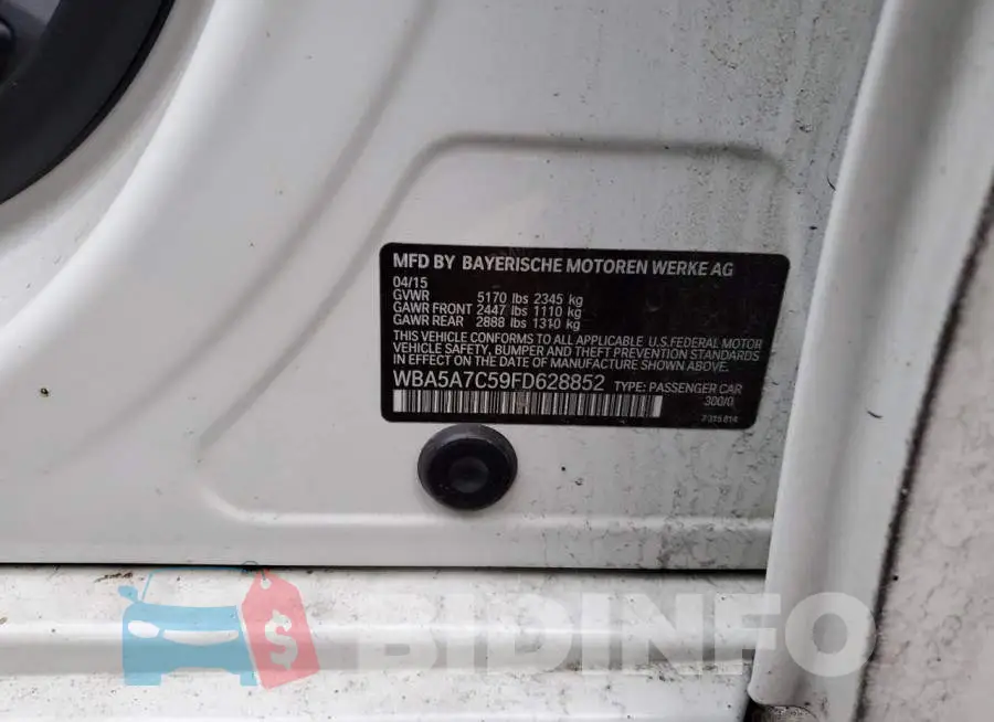 WBA5A7C59FD628852 Photo# 12