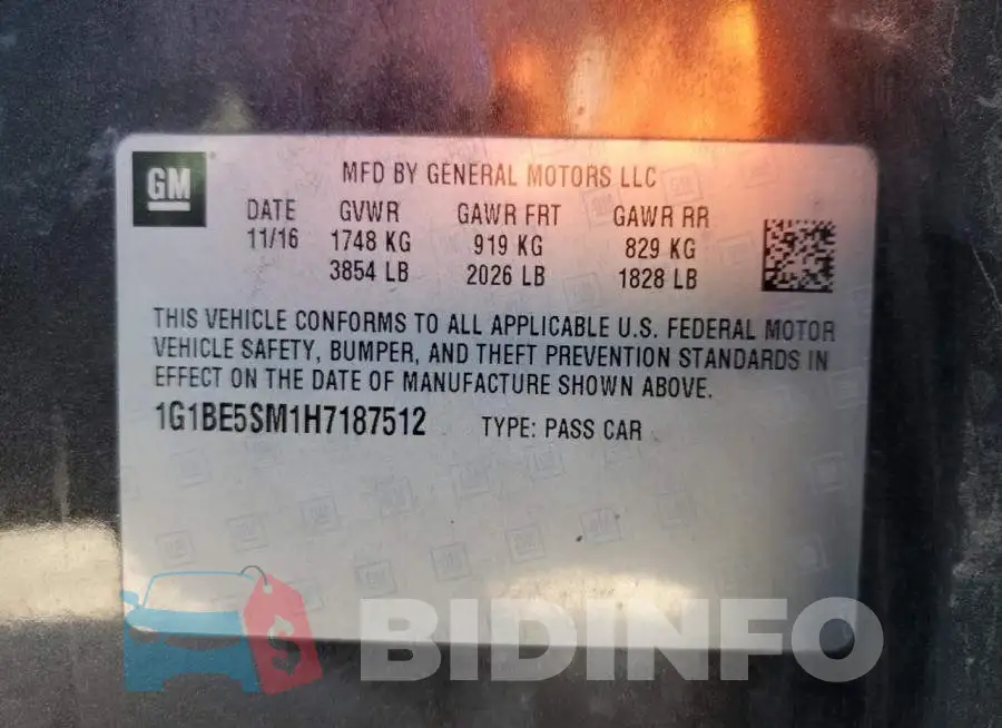1G1BE5SM1H7187512 Photo# 12