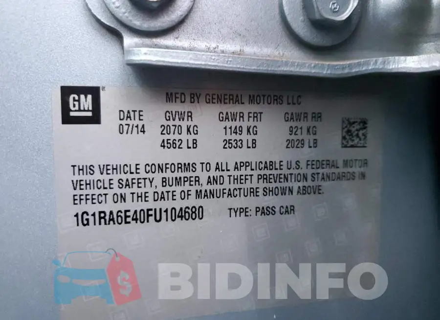 1G1RA6E40FU104680 Photo# 12
