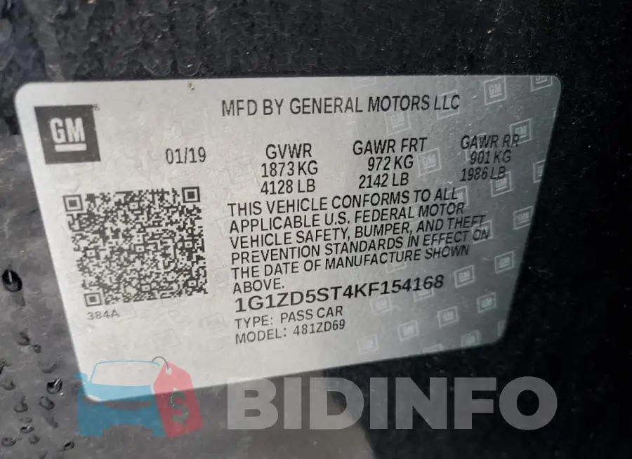 1G1ZD5ST4KF154168 Photo# 12