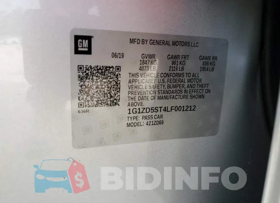 1G1ZD5ST4LF001212 Photo# 12