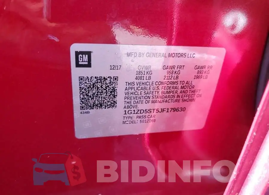 1G1ZD5ST5JF179630 Photo# 12