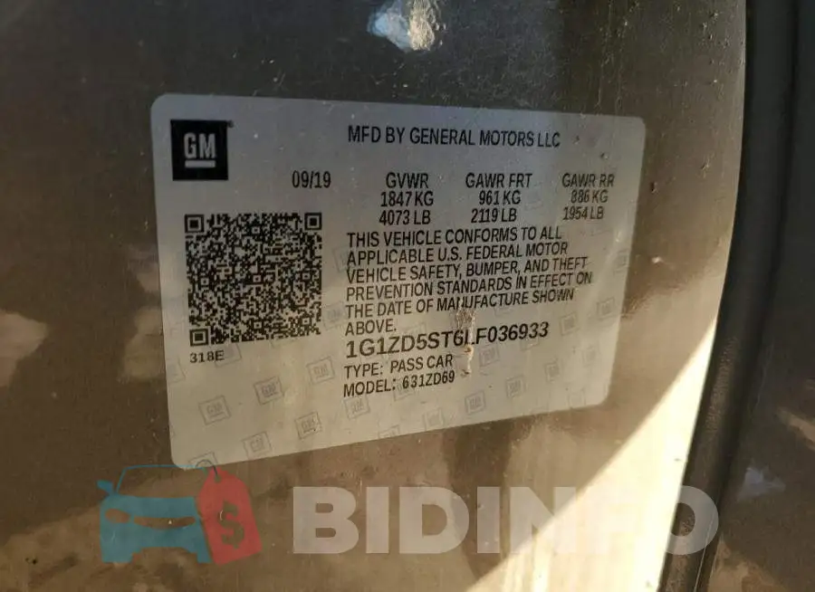 1G1ZD5ST6LF036933 Photo# 12
