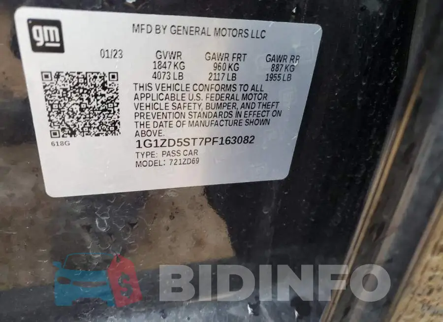 1G1ZD5ST7PF163082 Photo# 12