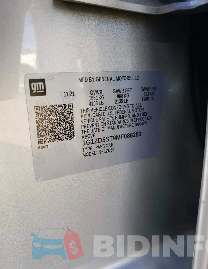 1G1ZD5ST9MF088283 Photo# 12