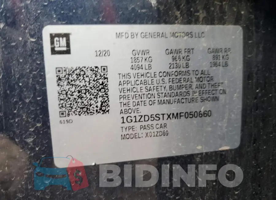 1G1ZD5STXMF050660 Photo# 12