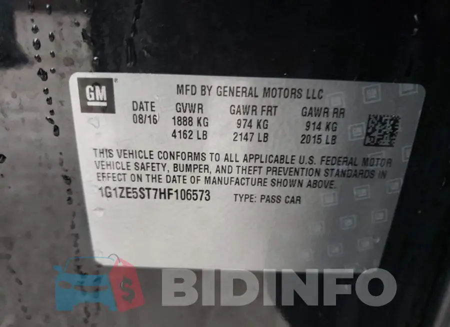 1G1ZE5ST7HF106573 Photo# 12