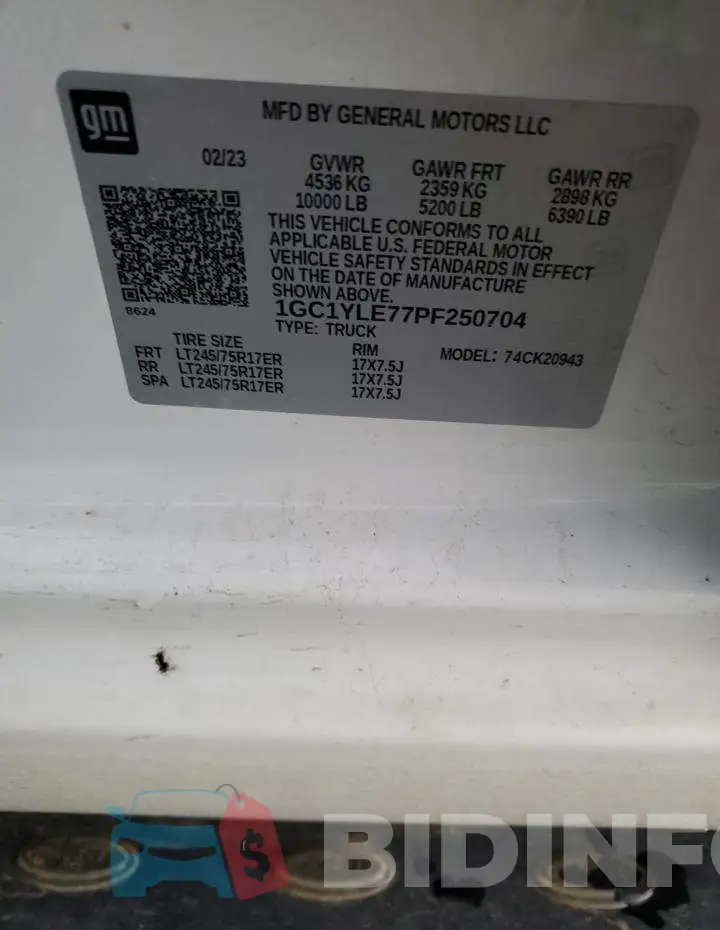 1GC1YLE77PF250704 Photo# 12