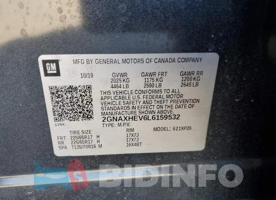 2GNAXHEV6L6159532 Photo# 12