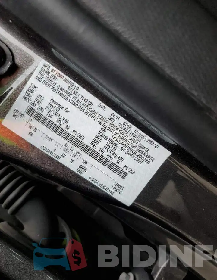 1FADP3F26GL200788 Photo# 12