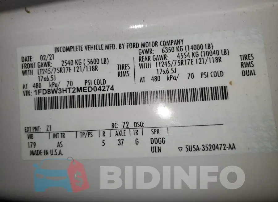 1FD8W3HT2MED04274 Photo# 12