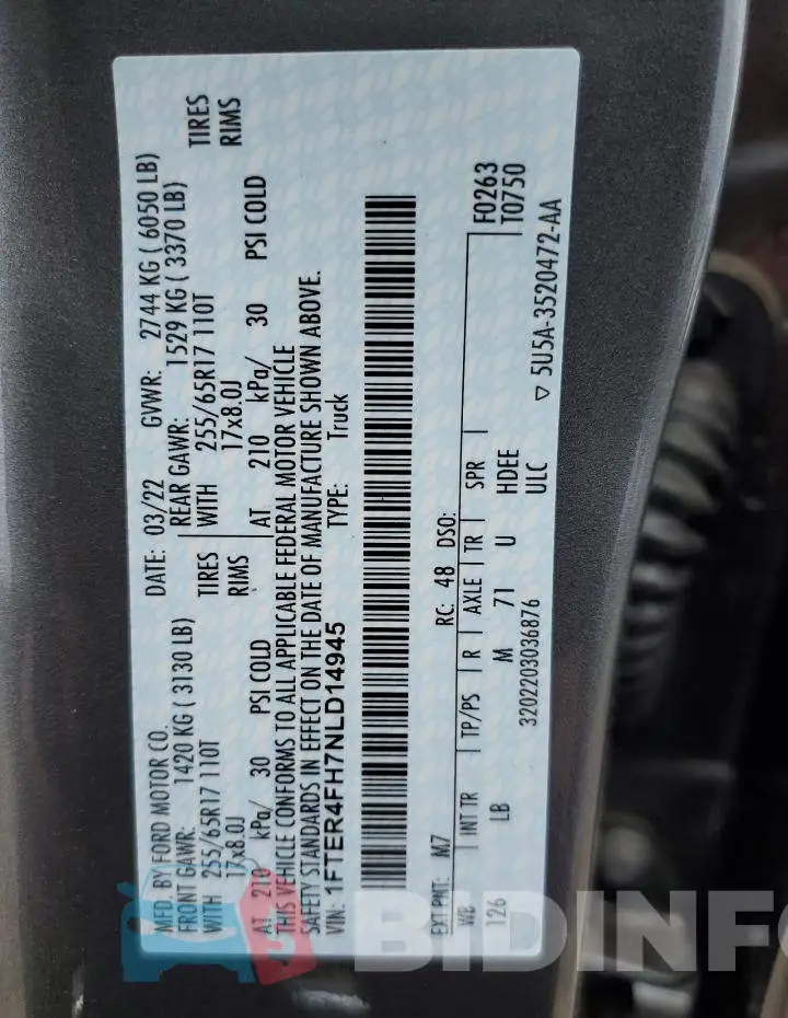 1FTER4FH7NLD14945 Photo# 12