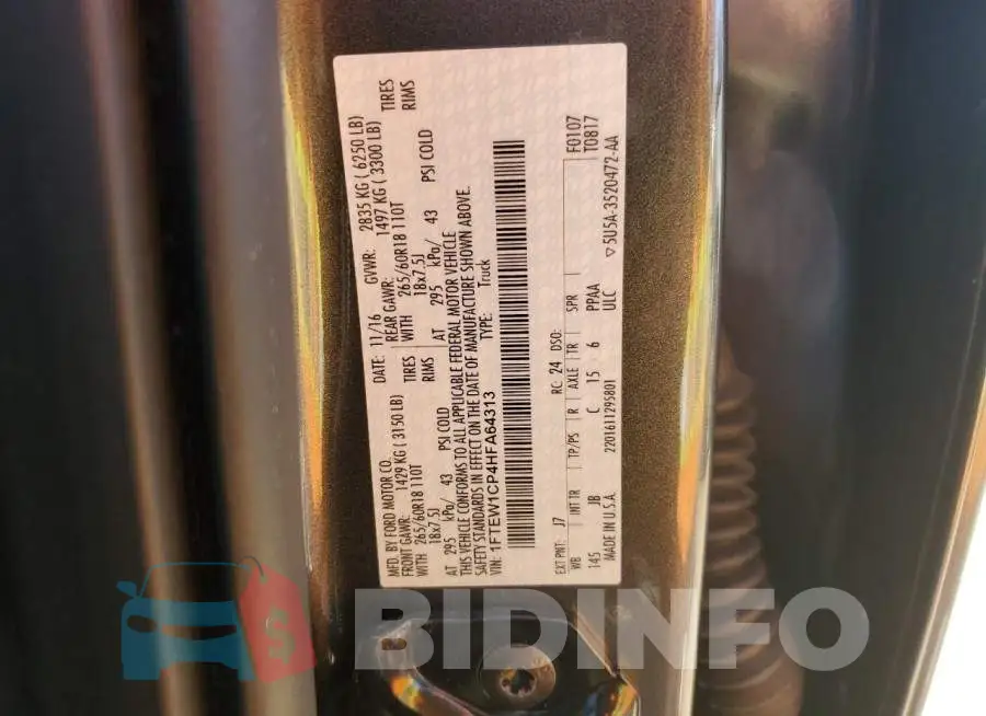 1FTEW1CP4HFA64313 Photo# 12