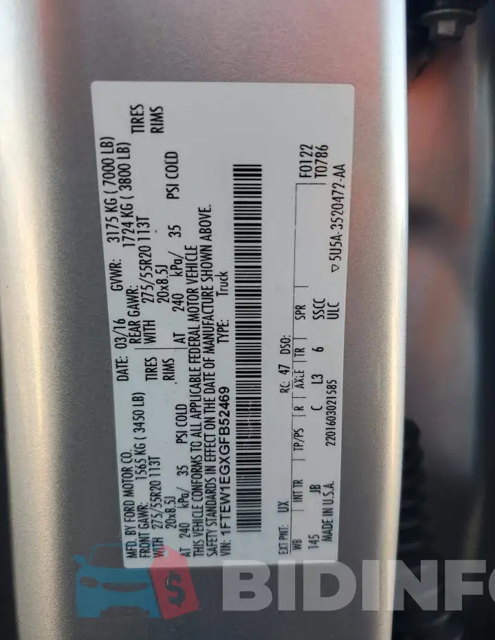 1FTEW1EGXGFB52469 Photo# 12