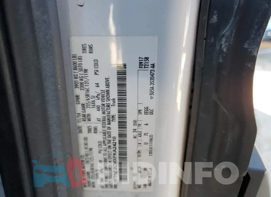 1FTNE2CMXFKA24210 Photo# 13