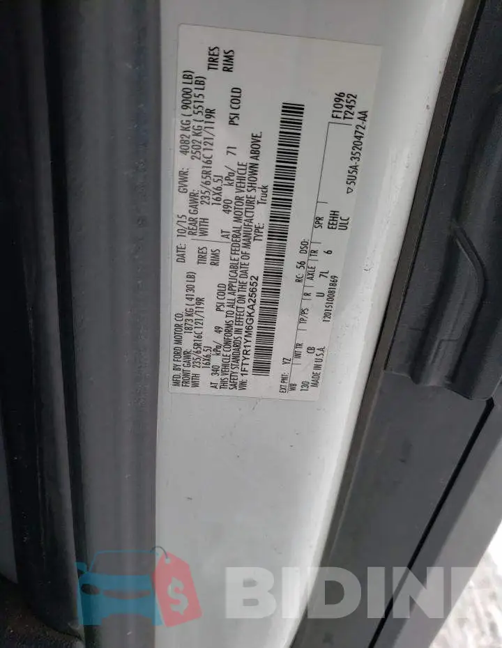 1FTYR1YM6GKA25652 Photo# 13