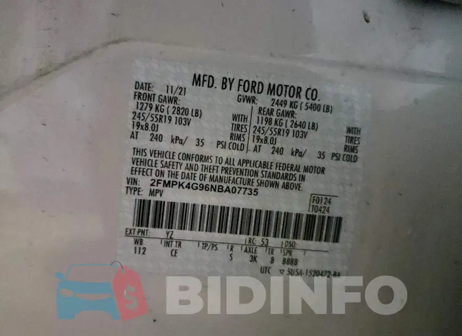 2FMPK4G96NBA07735 Photo# 13