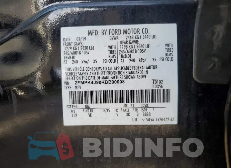 2FMPK4J90KBB90098 Photo# 13