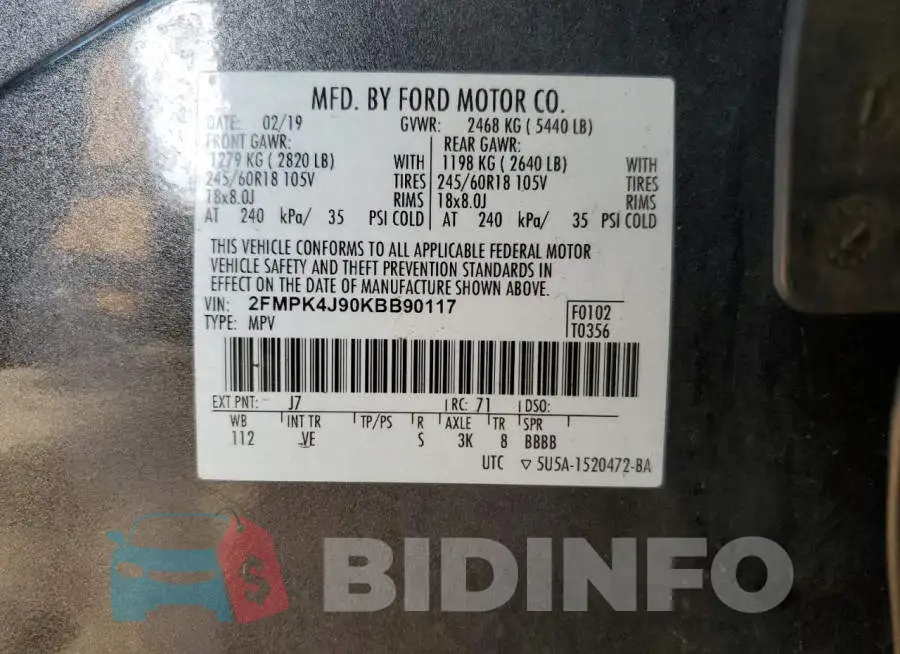 2FMPK4J90KBB90117 Photo# 13