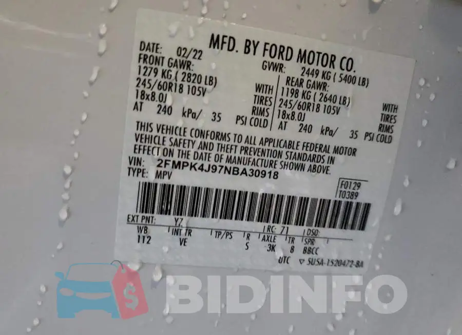 2FMPK4J97NBA30918 Photo# 14