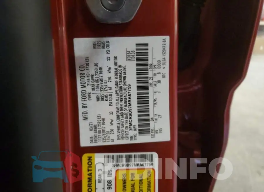 3FMCR9D97MRA67759 Photo# 14