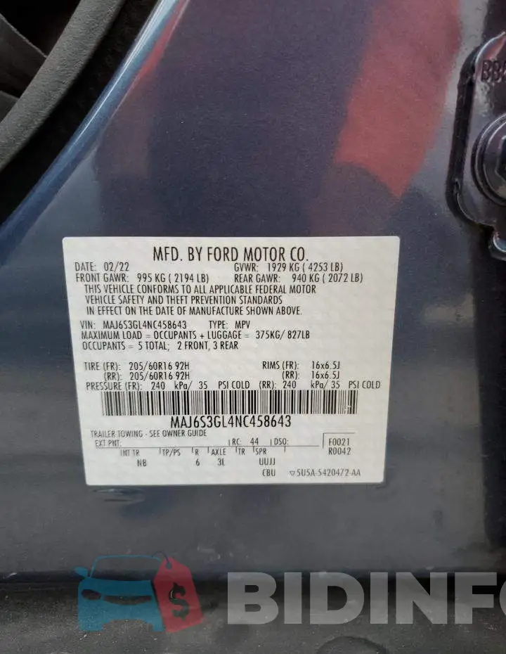 MAJ6S3GL4NC458643 Photo# 13
