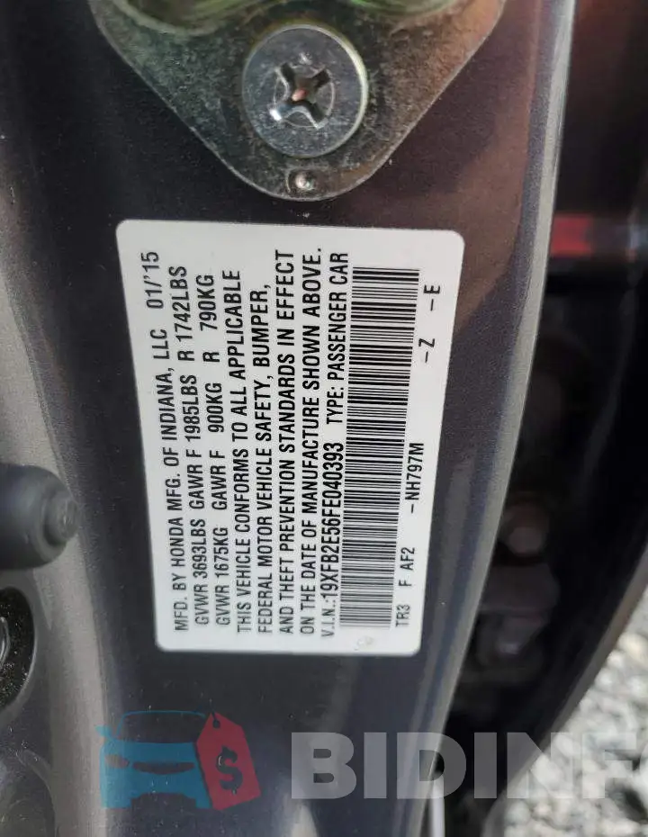 19XFB2E56FE040393 Photo# 13