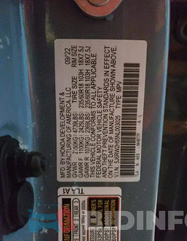 5J6RW2H55NL003025 Photo# 14