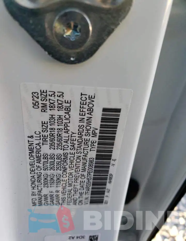 7FARS5H57PE008983 Photo# 12