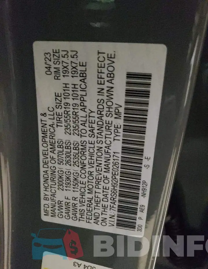7FARS6H92PE026171 Photo# 12