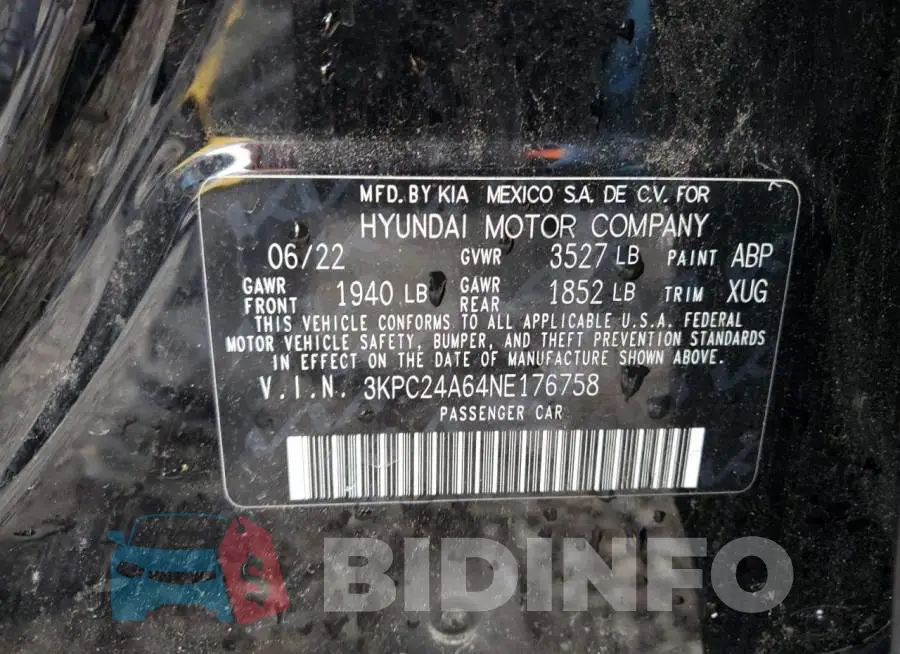 3KPC24A64NE176758 Photo# 12