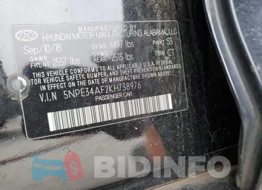 5NPE34AF2KH738976 Photo# 13